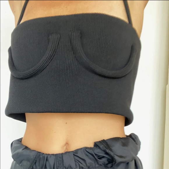 🆕ORSEUND IRIS BLACK RIBBED TUBE TOP TANK SIZE XS NWT ARCHIVED DEAD-STOCK STYLE - Picture 5 of 10
